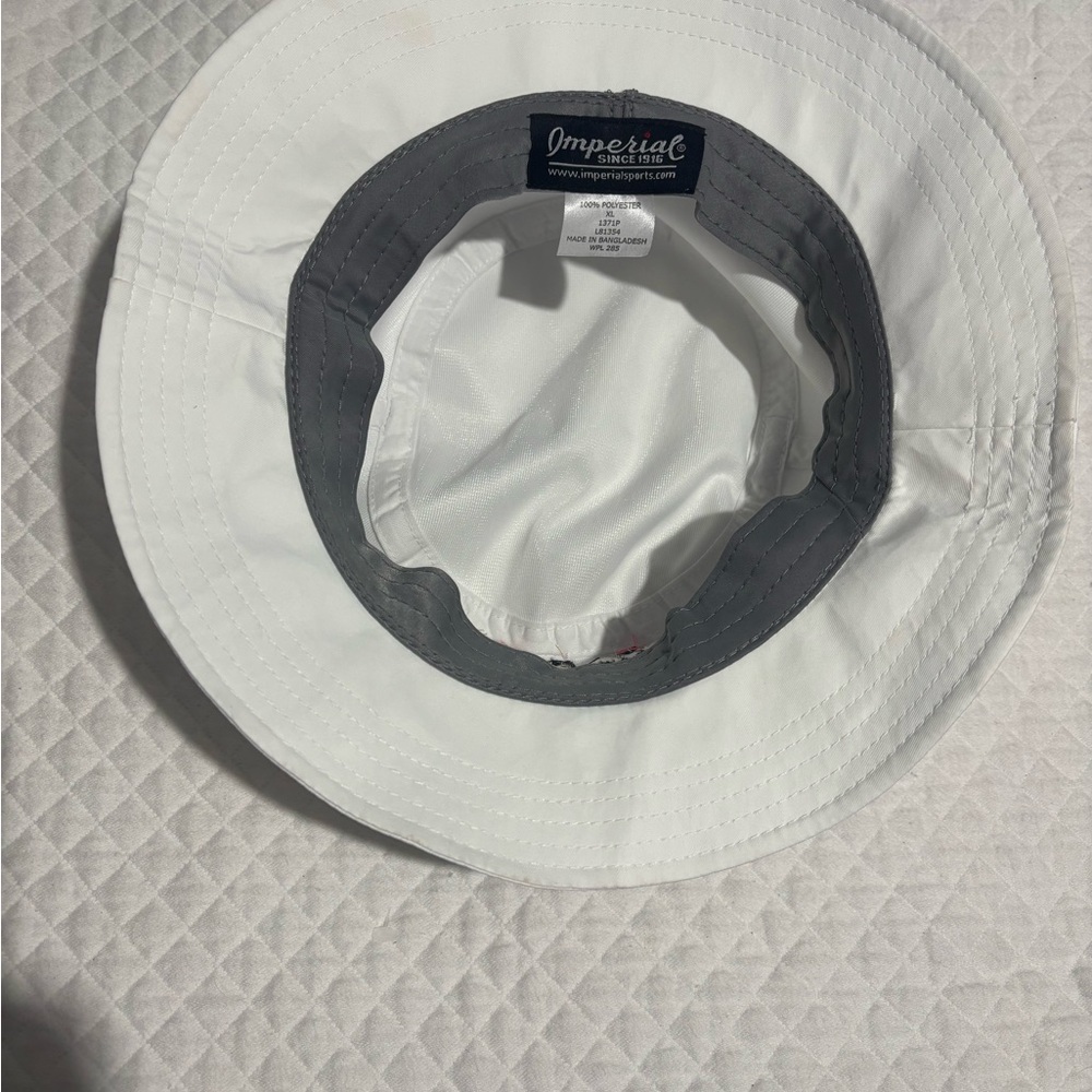 Imperial White Bucket Hat With Green Band Size XL - Picture 4 of 5